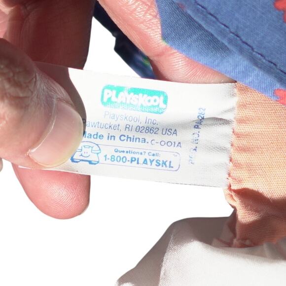 Raggedy Ann Doll Navy Dress Floral Apron Red Yarn Hair Collectible VTG Gifts - Picture 7 of 9